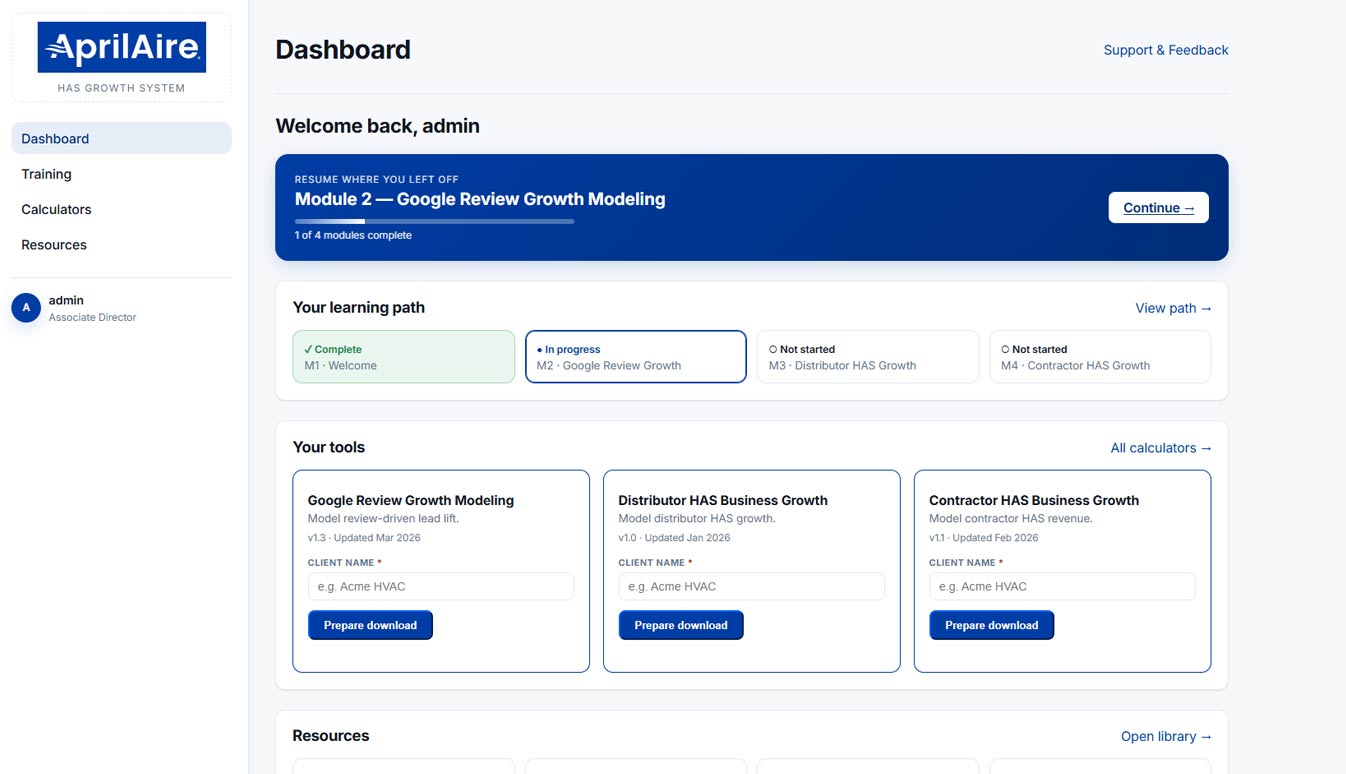 AprilAire Training Portal